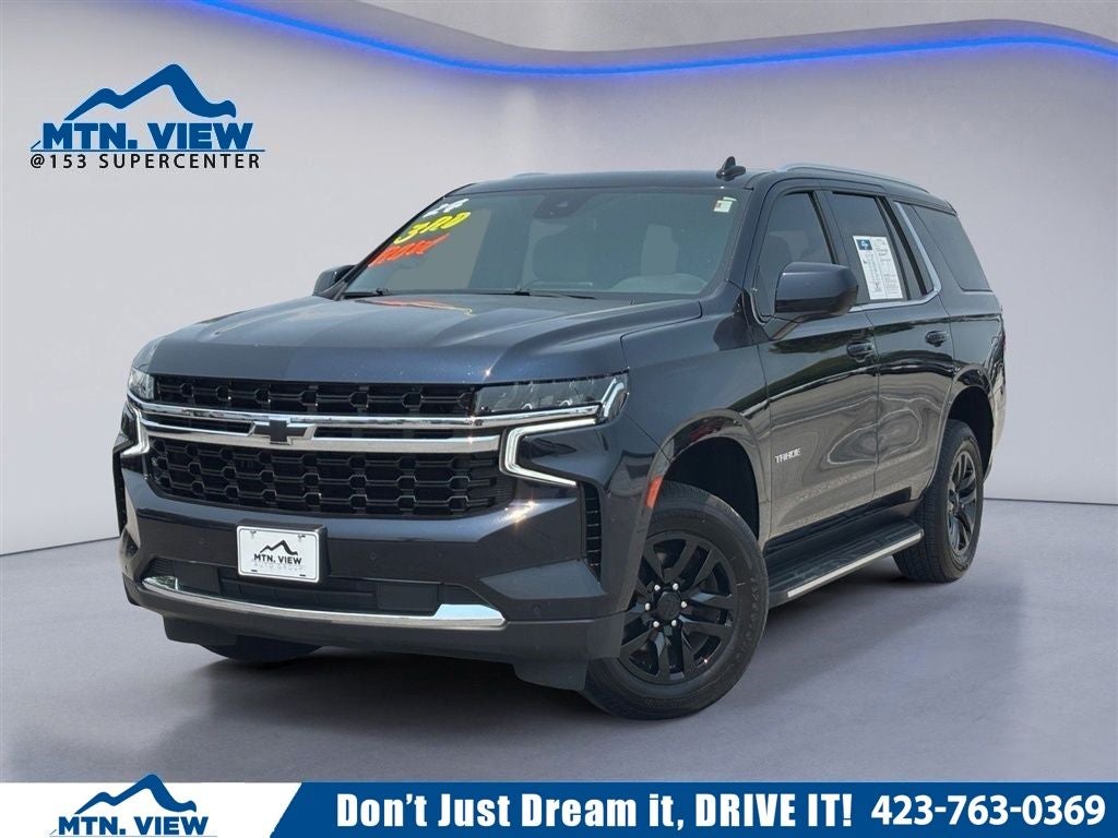 2024 Chevrolet Tahoe LS in Midnight Blue Metallic — front three-quarter view
