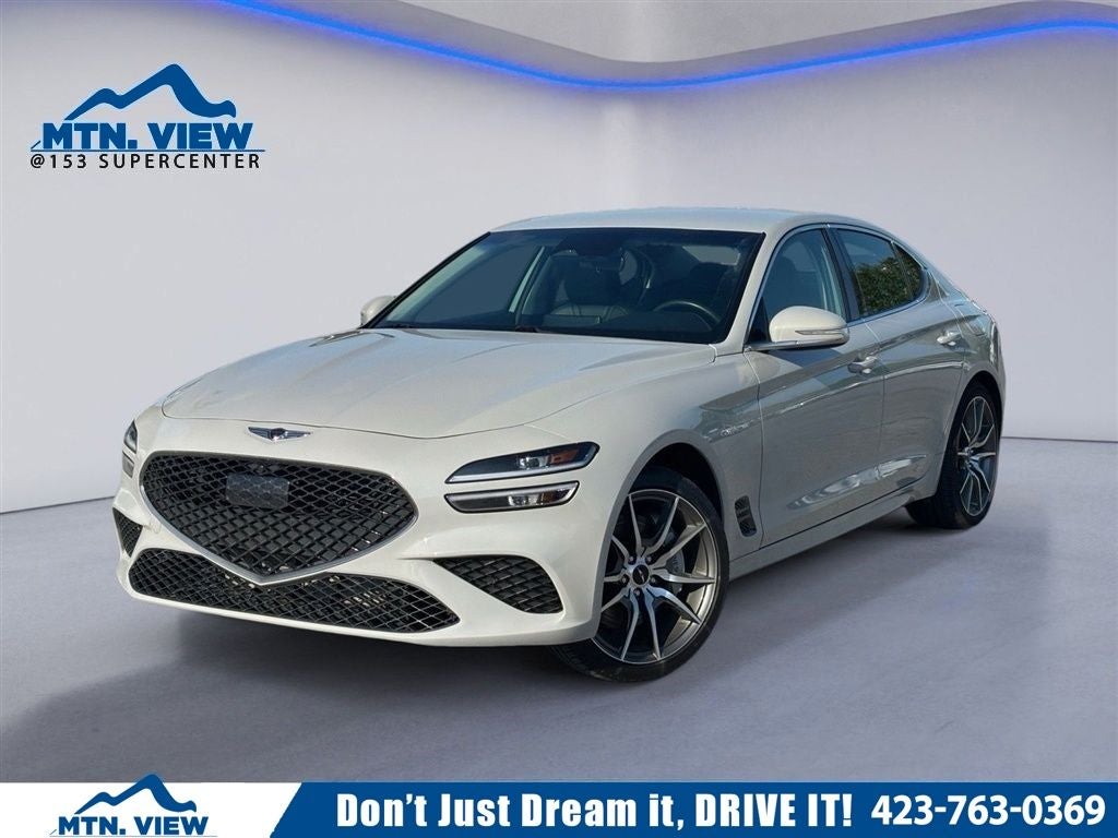 2025 Genesis G70 2.5T in Vatna Gray — front three-quarter view